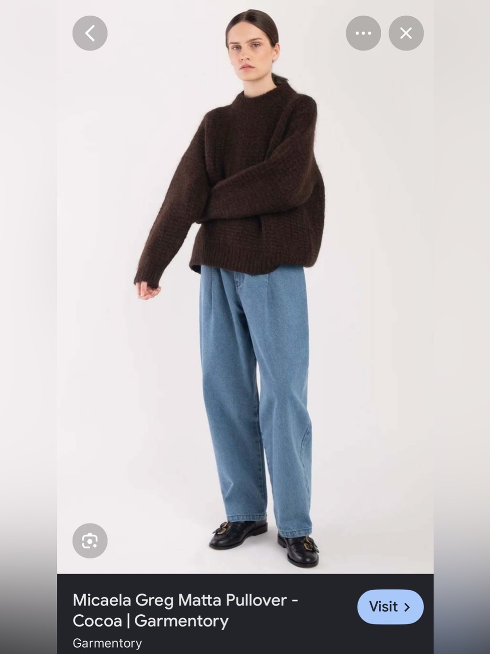 Micaela Greg Matta Sweater Sz Small Cocoa brown alpaca blend